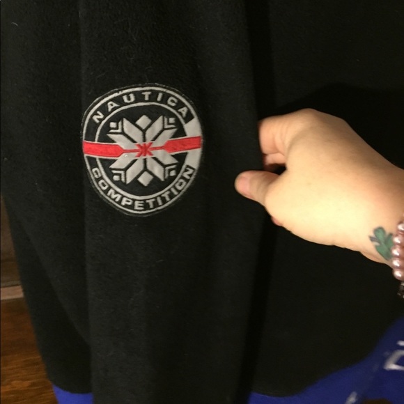 ❤️VINTAGE❤️ unisex nautica competition snowflake fleece - Picture 3 of 3